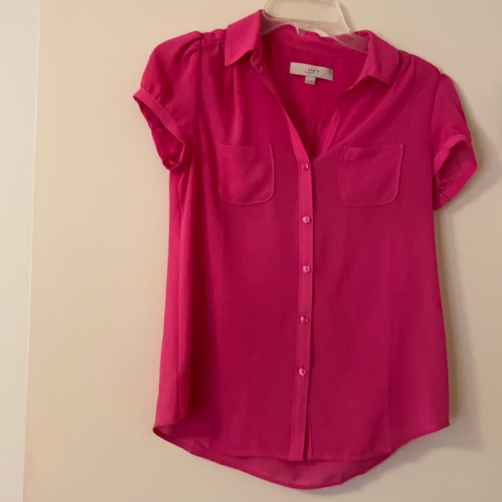 Loft pink blouse